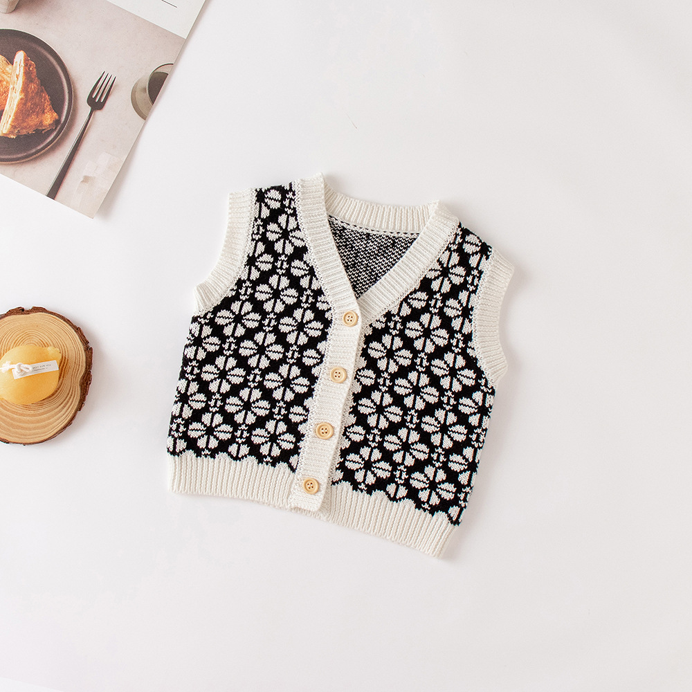 Knit Cardigan Infant - Cardigan tricoté en coton pour bébés