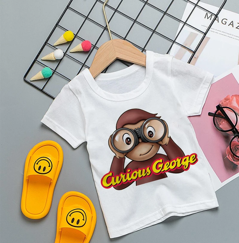 Baby Clothing Sale - T-shirt imprimé dessin animé Curious George