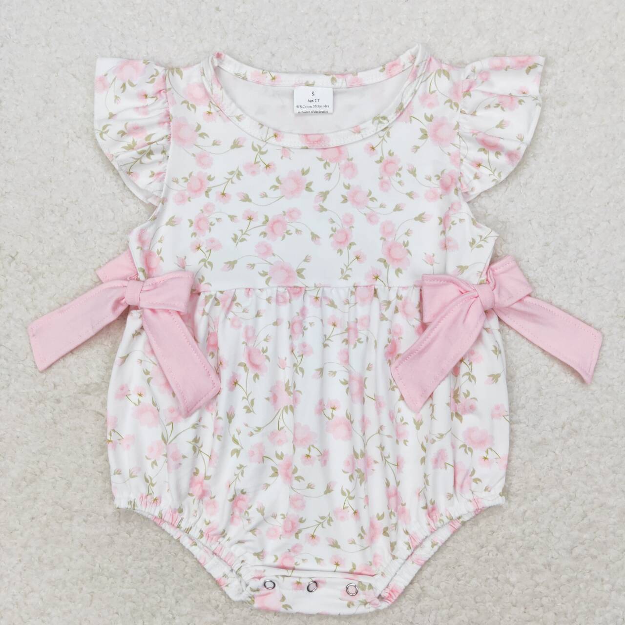 Baby Clothing Sale - Barboteuse florale rose pour bébés filles,