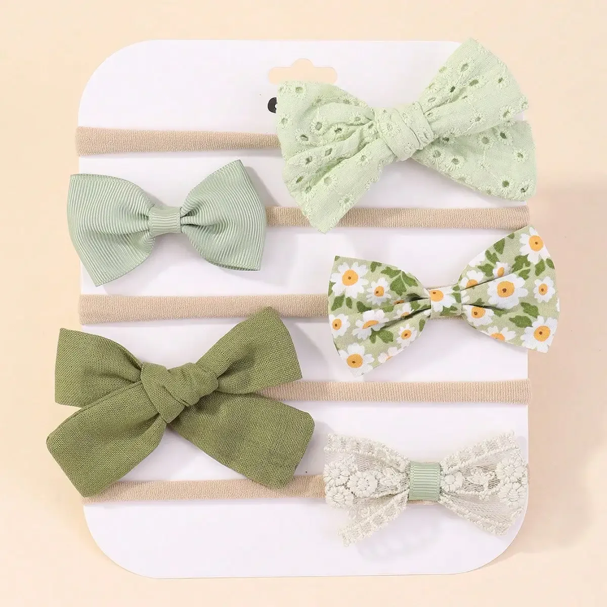 Newborn Gift Set - 5 pièces/ensemble bébé bandeau élastique nouveau-né