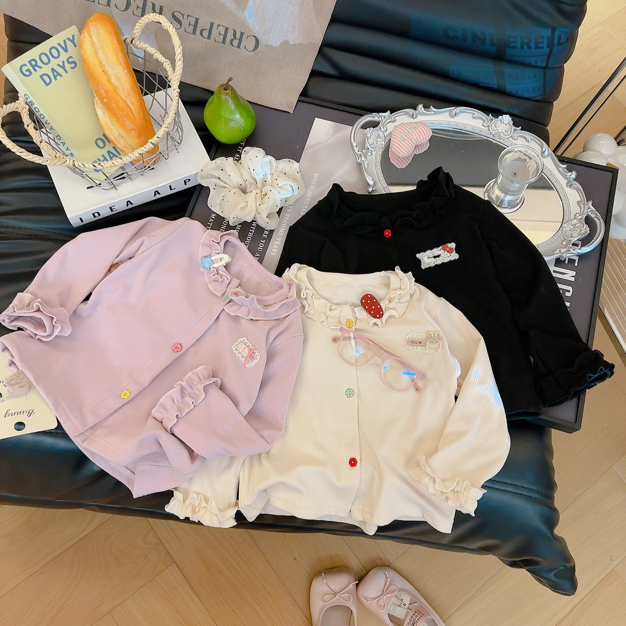 Knit Cardigan Infant - T-shirt à manches longues pour bébés