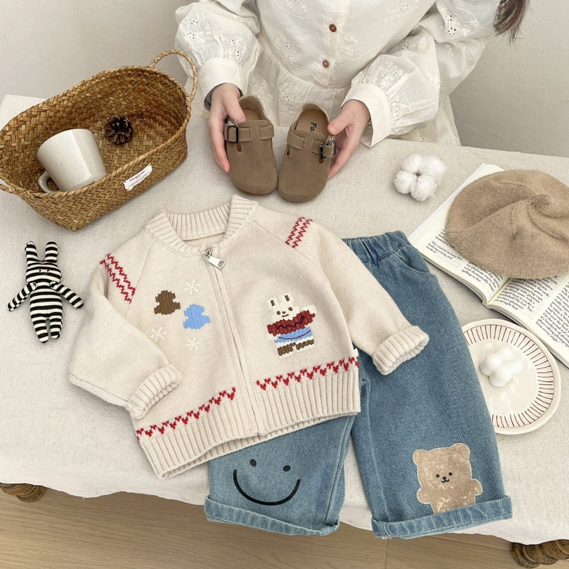 Pull pour bébé, style coréen,  - Knit Cardigan Infant avis et prix