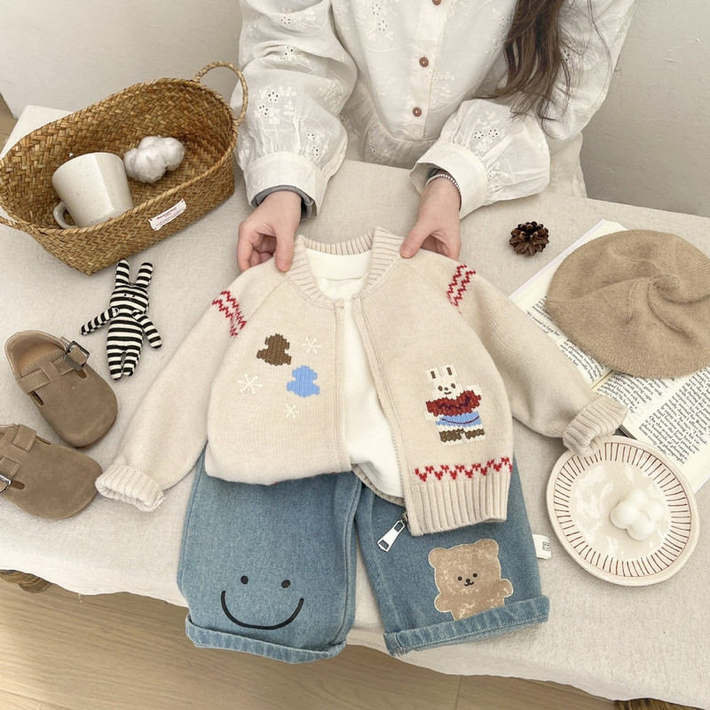 Pull pour bébé, style coréen,  - Knit Cardigan Infant avis et prix