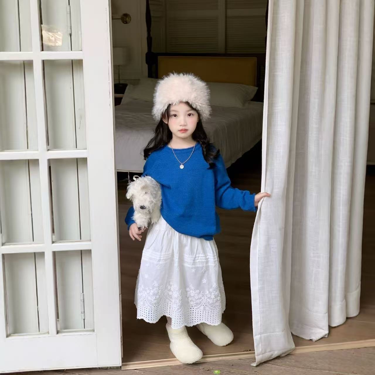 Pull tricoté ample bleu pour b - Baby Clothing Jumper avis et prix